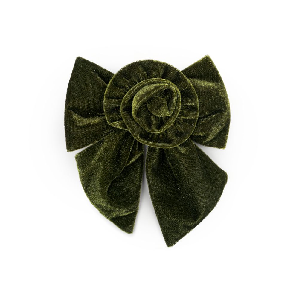 Rosie Velvet sløjfe - grøn